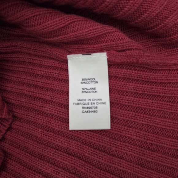 La Vie Rebecca Taylor Cotton Cozy Pullover Sweater In Carmine - Picture 4 of 8